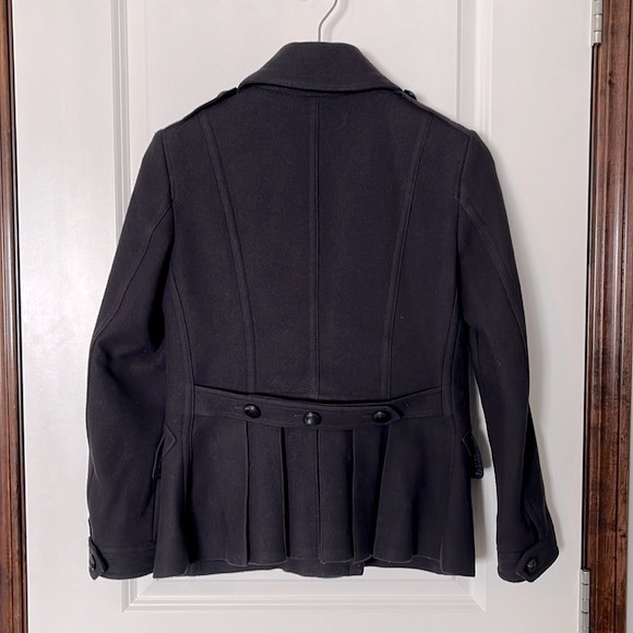 BURBERRY Double-Breasted Cropped Coat Jacket Size 4 - Picture 5 of 14
